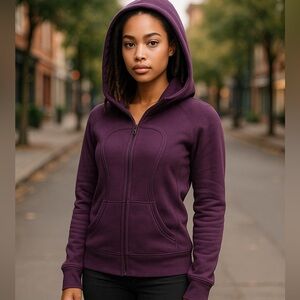 Lululemon Athletica Deep Purple scuba hoodie size 2